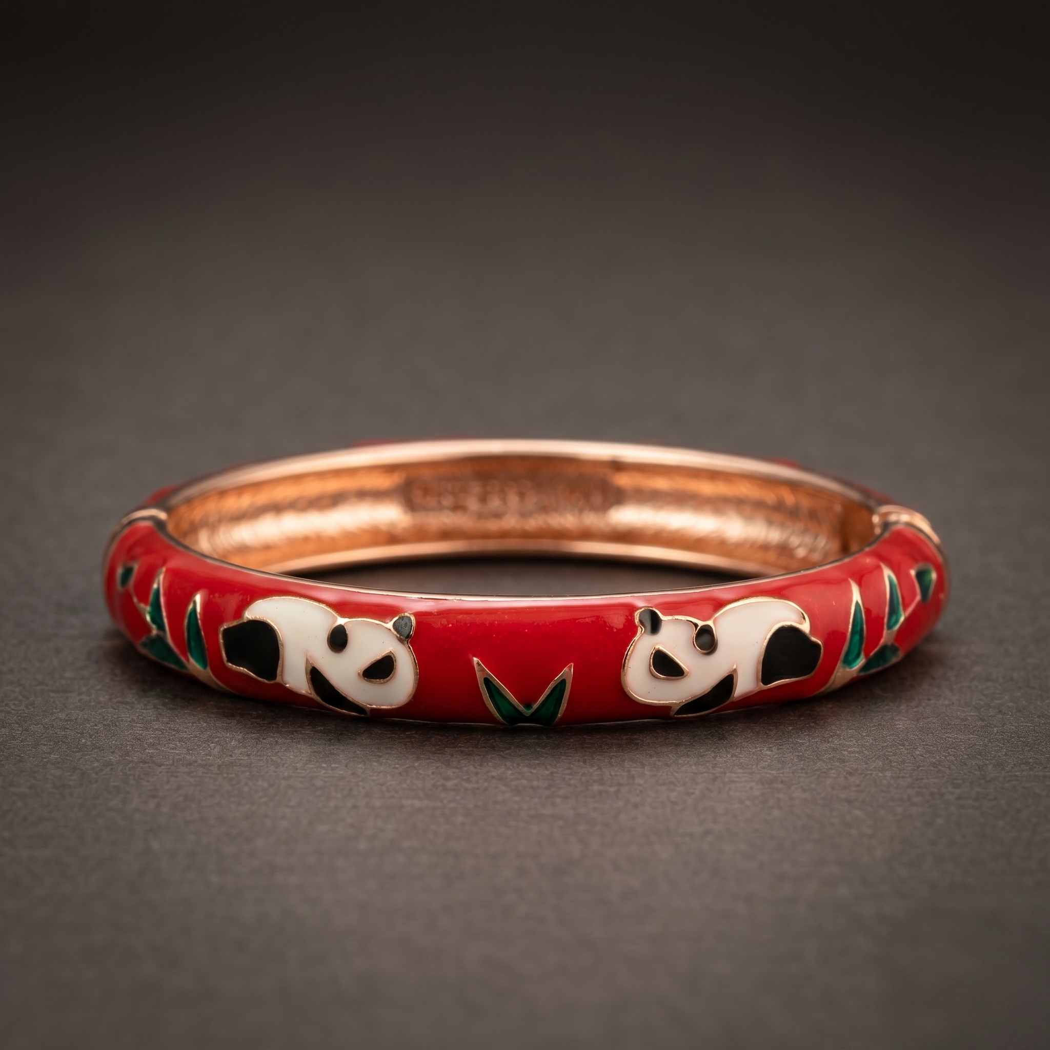 Panda Enamel/Meenakari Bracelet alternate angle - Avalna